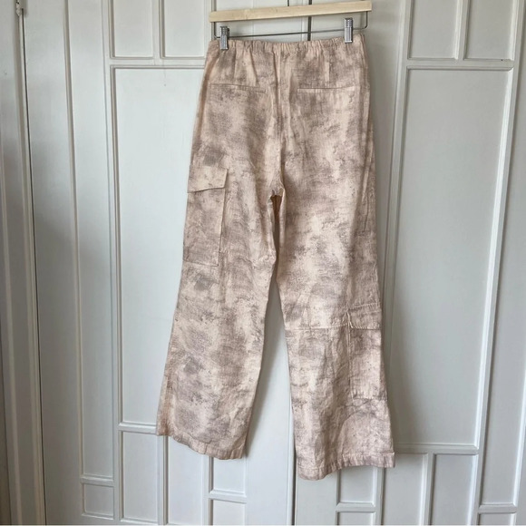 ZARA PRINTED CARGO PANTS PINK WHITE Size Small Wide Leg excellent condition - Picture 13 of 13